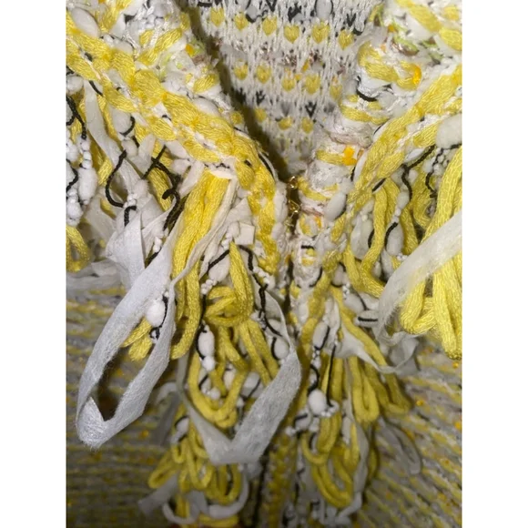 Women's St. John Jacket Size 6 Yellow & White - Picture 5 of 7